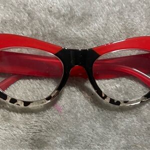 Red and Black Cat-Eye Glasses